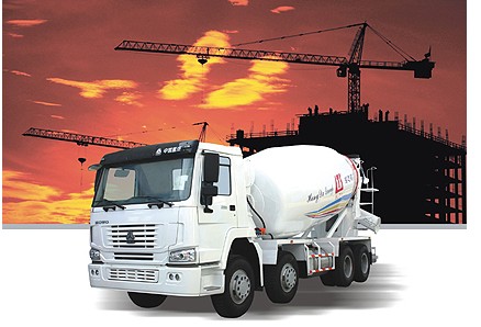 Truck-mounted concrete mixer