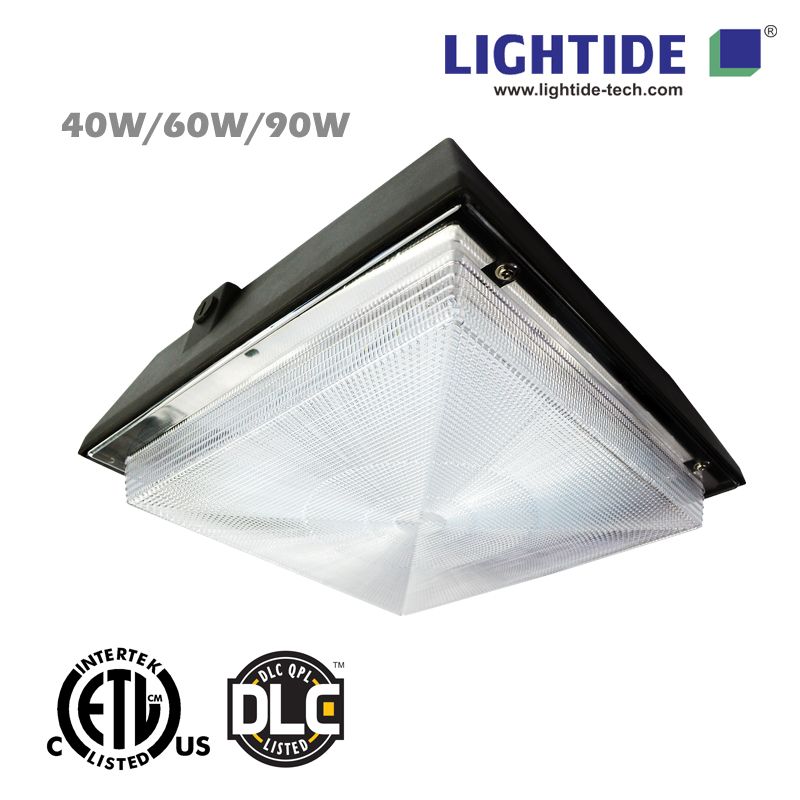 DLC Qualified LED Canopy Light Fixtures, 90W, 5 Years Warranty