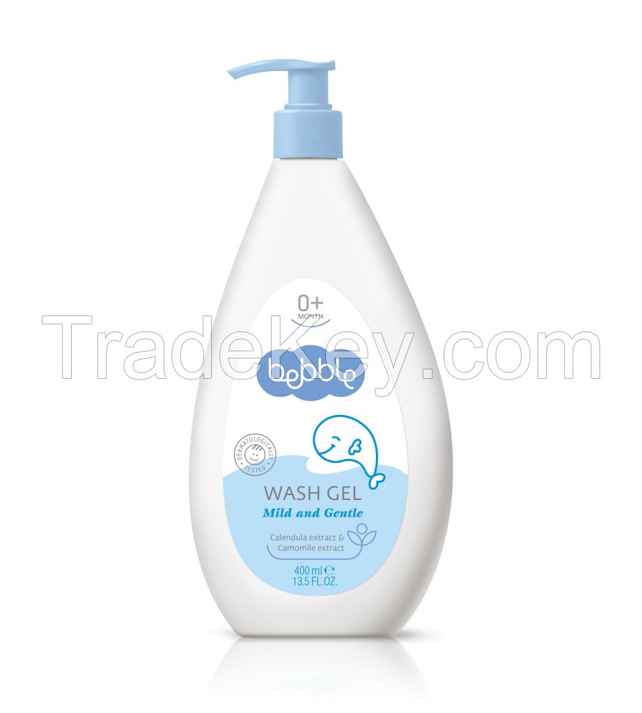 Bebble Baby Wash Gel 400 Ml Bottle With Tube, Made In The Eu