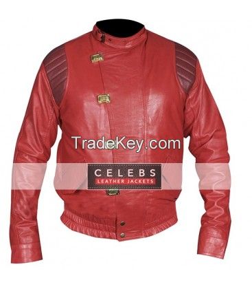 AKIRA CANADA RED BIKER LEATHER JACKET