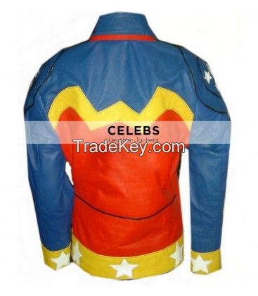 WONDER WOMAN COSTUME LEATHER JACKET