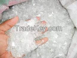 Hot washed 100% clear PET bottle scrap / PET flakes /recycled PET Resin Factory