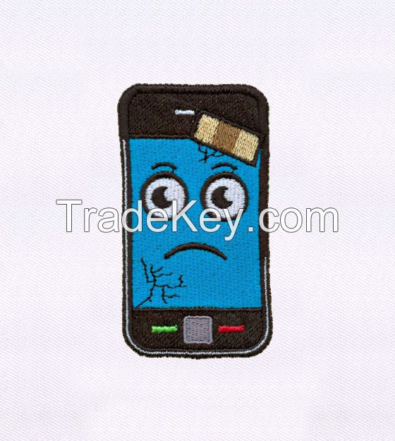 BAN AID PLASTERED MOBILE PHONE EMBROIDERY DESIGN