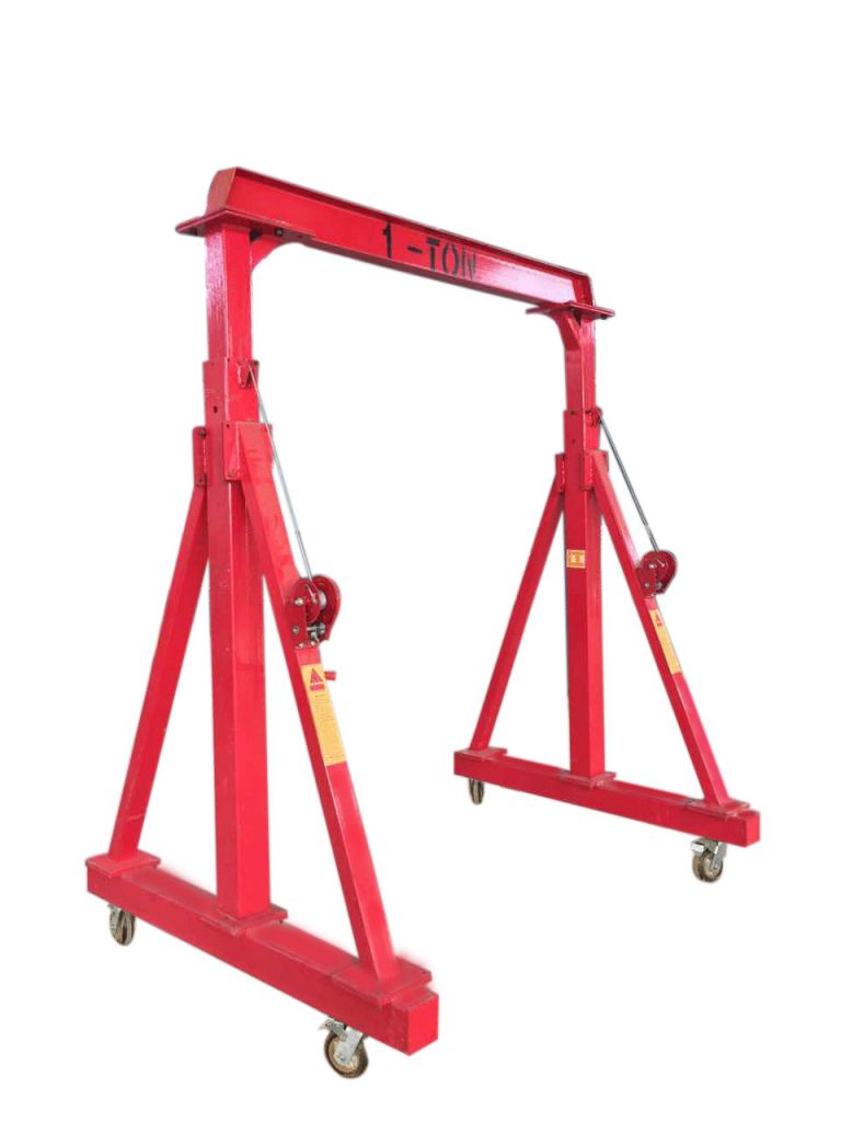 China Manufacturer 500 kg 1 2 3 5 6 10 Ton Adjustable Height Mobile Mini Small Electric Portal Portable Gantry Crane with Chain Hoist