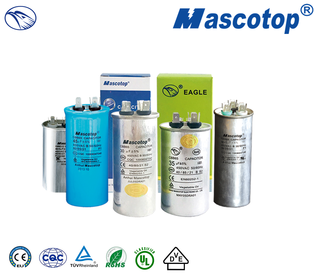 CBB65-R AC motor capacitor (Dual type)