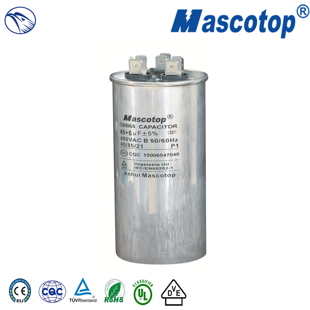 CBB65-R AC motor capacitor (Dual type)