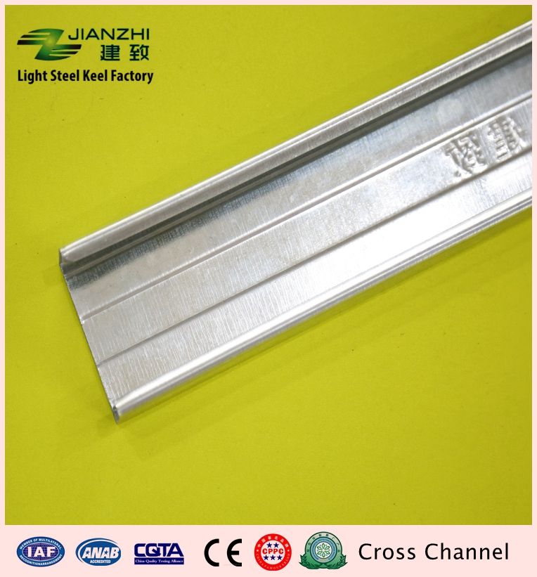 Earthly friendly 50*19mm fire proof galvanized steel secondary channel cross runner 