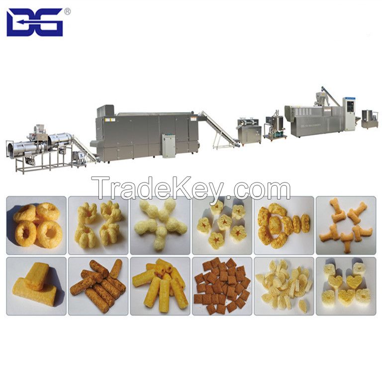 puff corn snack machine cheese coco ball making plant
