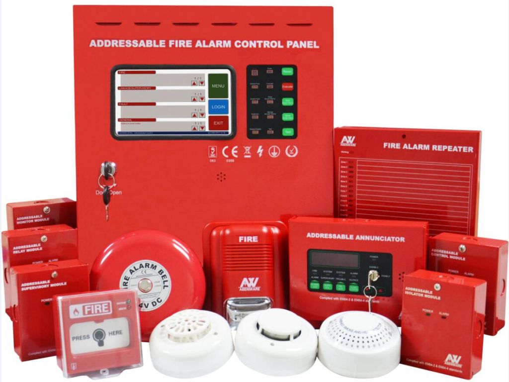 Addressable fire alarm photoelectric smoke detector