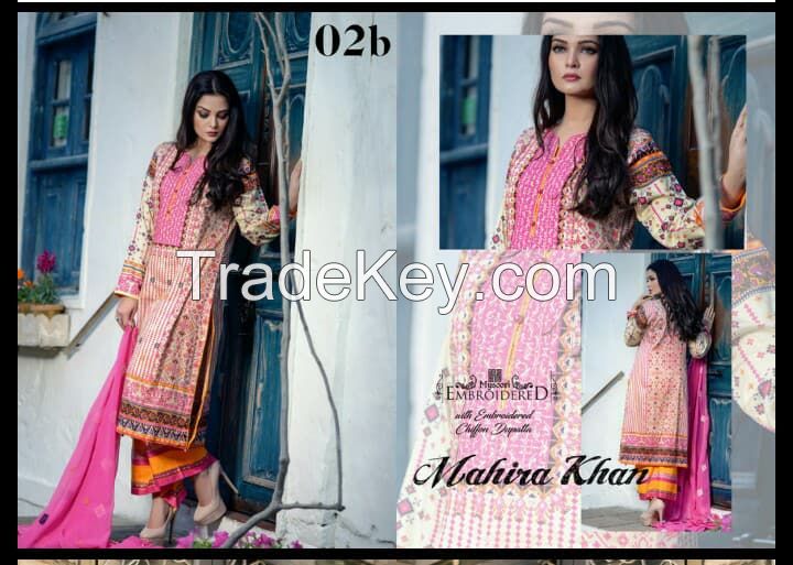 Mahira Khan Embroidered Lawn Collection