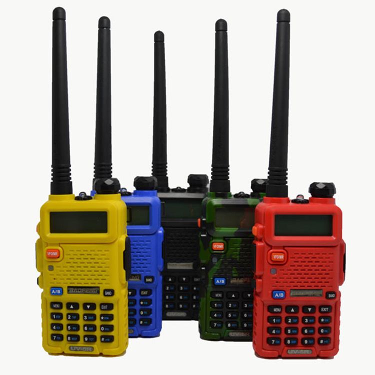 Dual band VOX walkie talkie BAOFENG UV-5R dual display dual standby transceiver 65-108MHz FM radio with 1800mAH battery