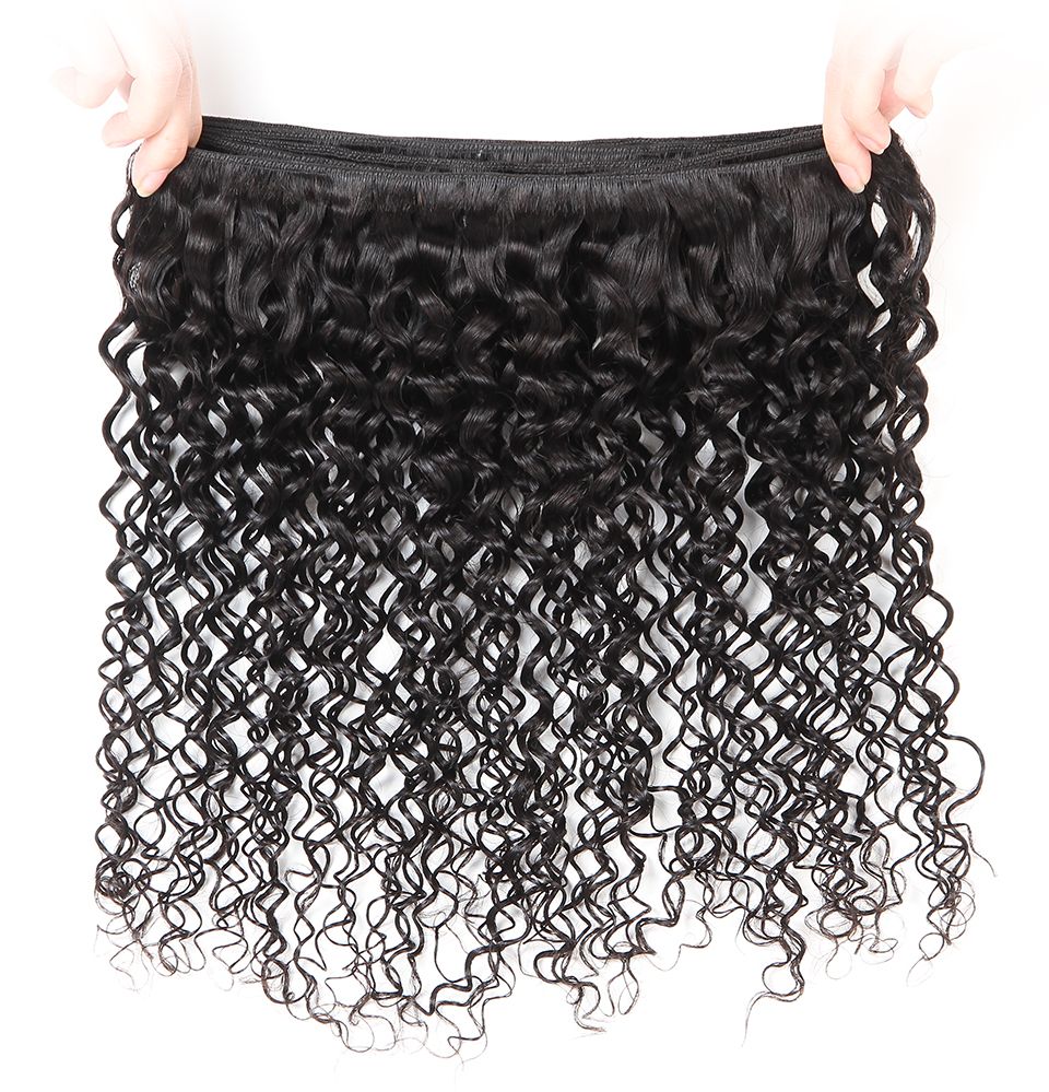 Curly Weave Brazilian Virgin Hair Human Remy Hair Bundles Kinky Curly Hair Extensions 100% Unprocessed Sexy 10A Jerry Curl 3 Bundles Narural Color Yirunmei