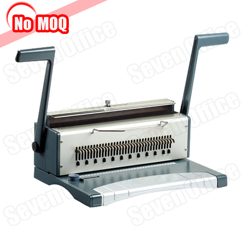 NO MOQ office manual paper spiral wire binding machine with double handle manufacturer