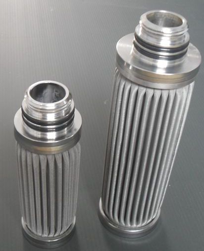 stainless steel Sintered Mesh Filter Cartridges made with sintered fiber felt