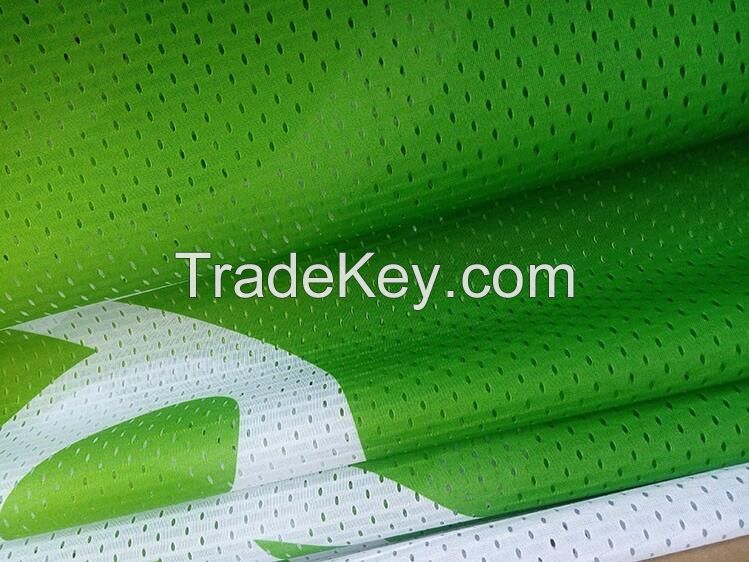 custom printing mesh banner, mesh vinyl banner for outdoor sport advertising