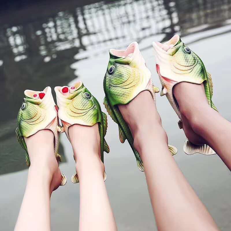 soft design fish mouth casual sandals a cool summer EVA material beach sandals simulation fish beach