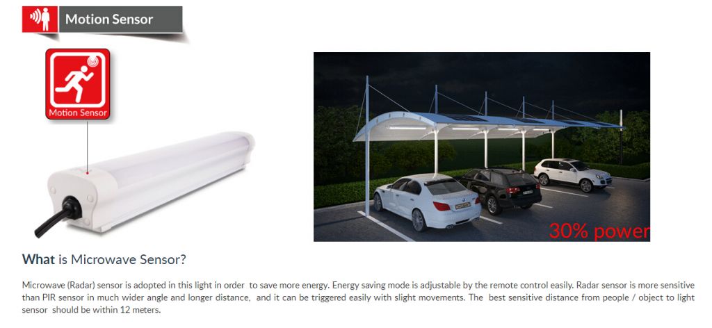 solar LED batten light