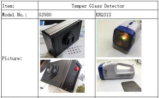 tempered glass detector