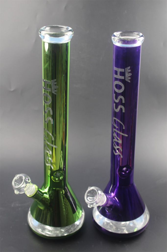 Yellow Purple Green Red Glass Water Pipe of 17.7 Inch