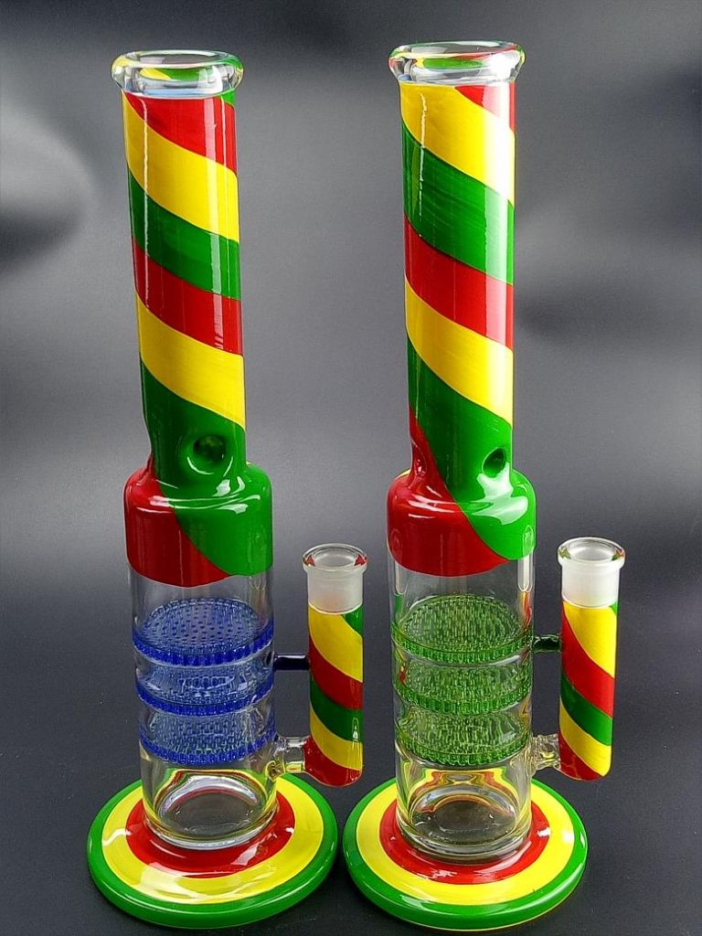 Color Glass Water Pipe of Three - Layer Honeycomb Filtration Pipe