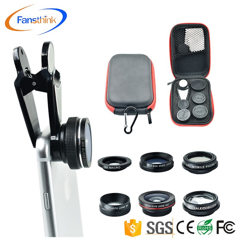 2018 Promotional Gift Optical Wide Angle Fisheye Zoom Telephoto Phone Camera Lens Kit With Kaleidoscope