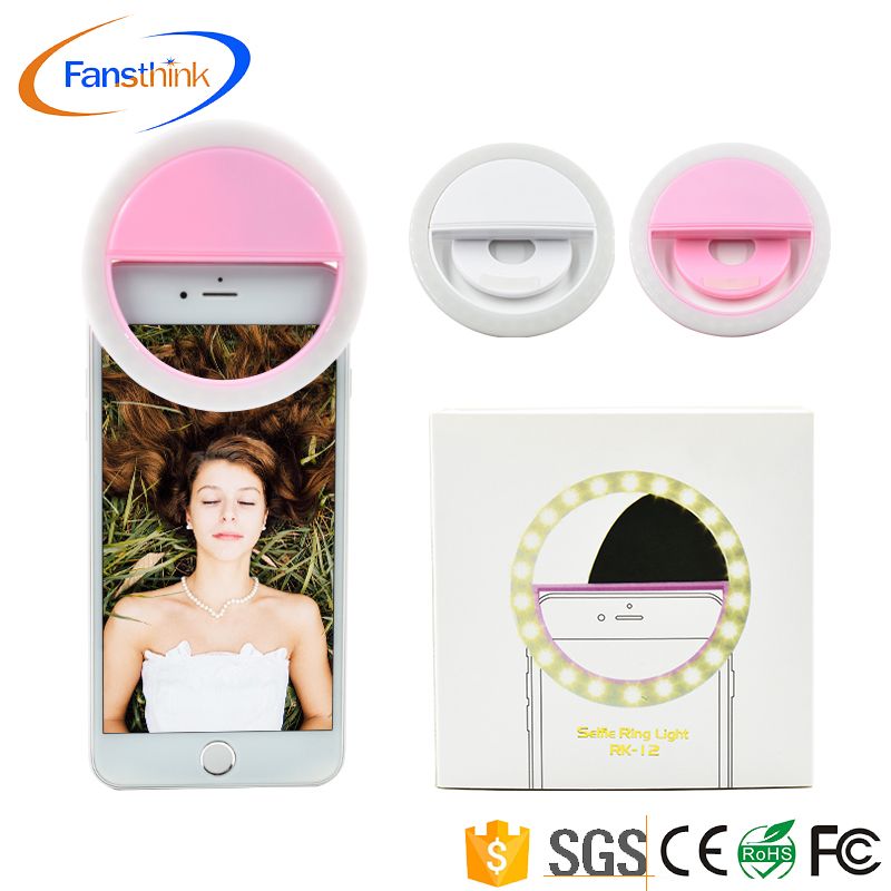 Hot Selling Mobile Phone Camera Rechargeable LED Selfie Ring Flash Light With USB