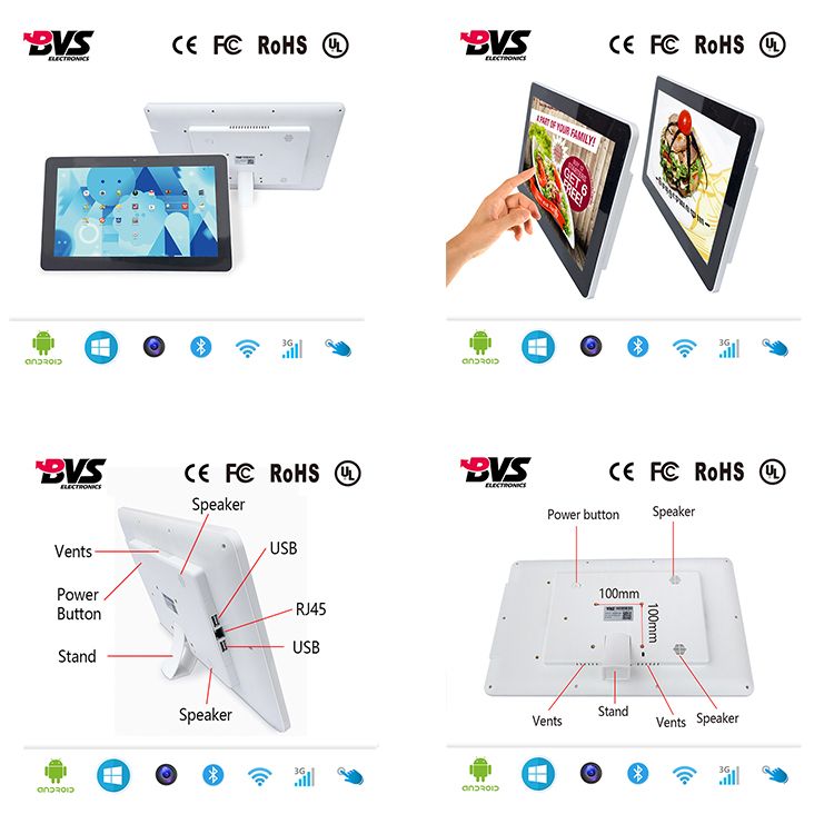 android all in one pc in desktops touch screen for industrial LCD display with capacitive touch