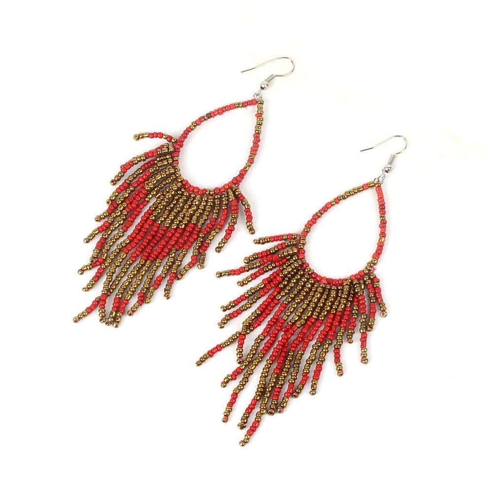 Summer Style Seed bead Tassel Earring For Women