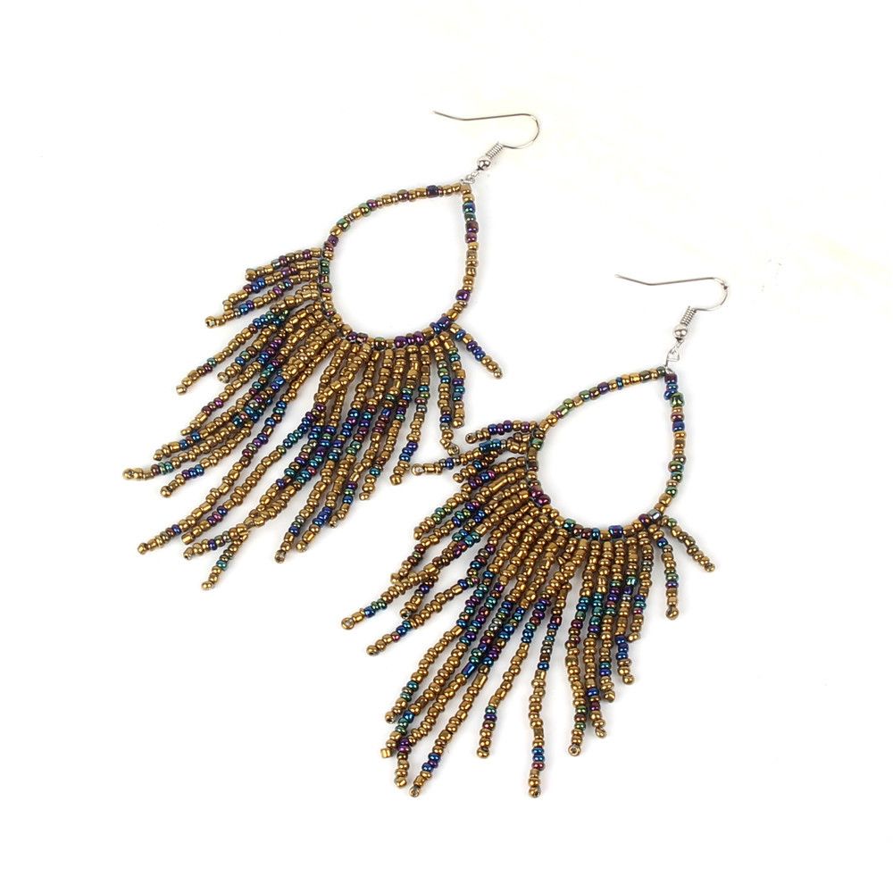 Summer Style Seed bead Tassel Earring For Women