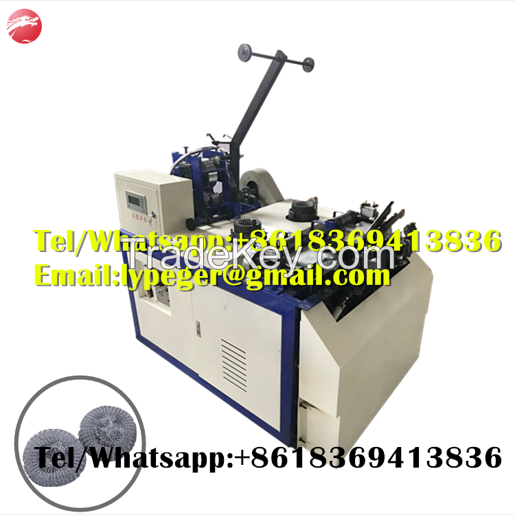 kitchen stainless steel mesh/galvanized mesh scrubber machine/plastic PP PET mesh scourer making machine