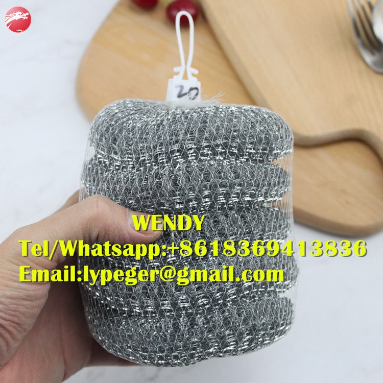 0.2mm Kitchen dish cleaning mesh scourer galvanized mesh scourers