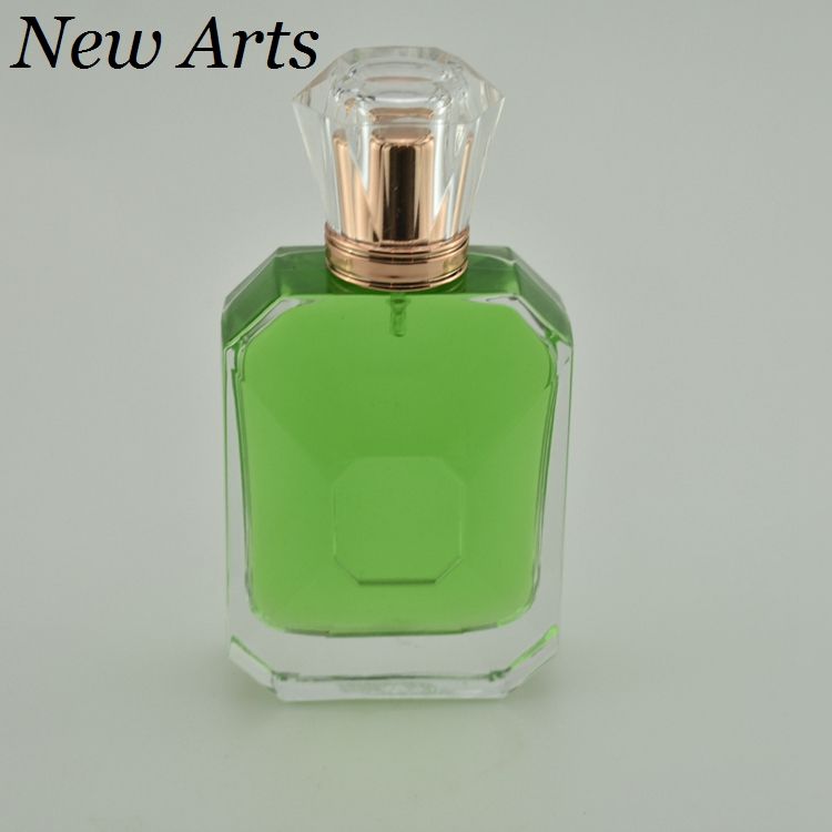 square shaped crystal luxury glass perfume attar bottles 