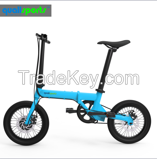 CE en 14764 15194 approved foldable e-bike Qualisports best fold electric scooter bike 16'' 20inch cheap price ebike bicycle