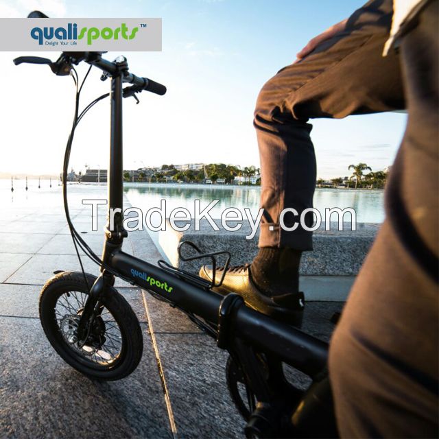 CE en 14764 15194 approved foldable e-bike Qualisports best fold electric scooter bike 16'' 20inch cheap price ebike bicycle