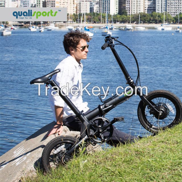 CE en 14764 15194 approved foldable e-bike Qualisports best fold electric scooter bike 16'' 20inch cheap price ebike bicycle