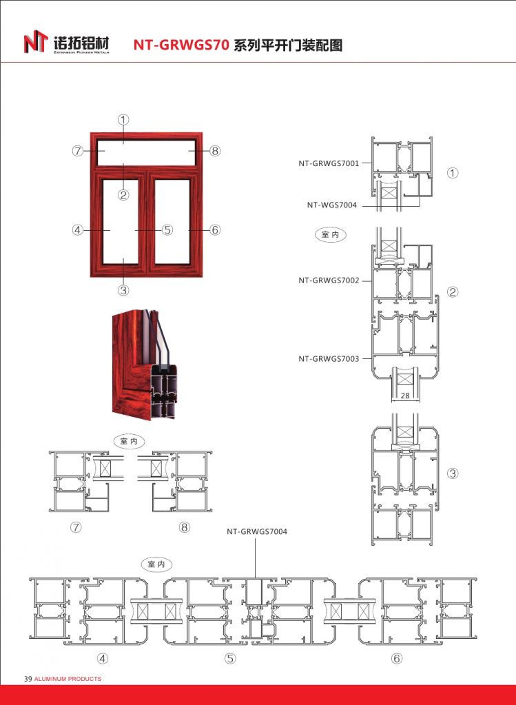 Aluminium/Aluminum profiles for sunrooms