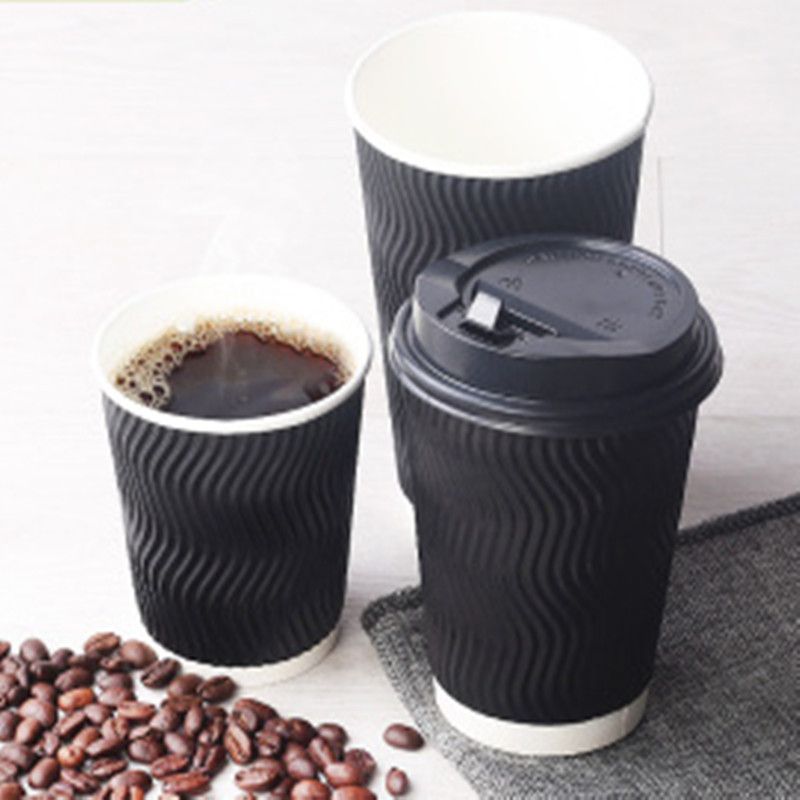 disposable kraft paper coffee cup wholesales with lid