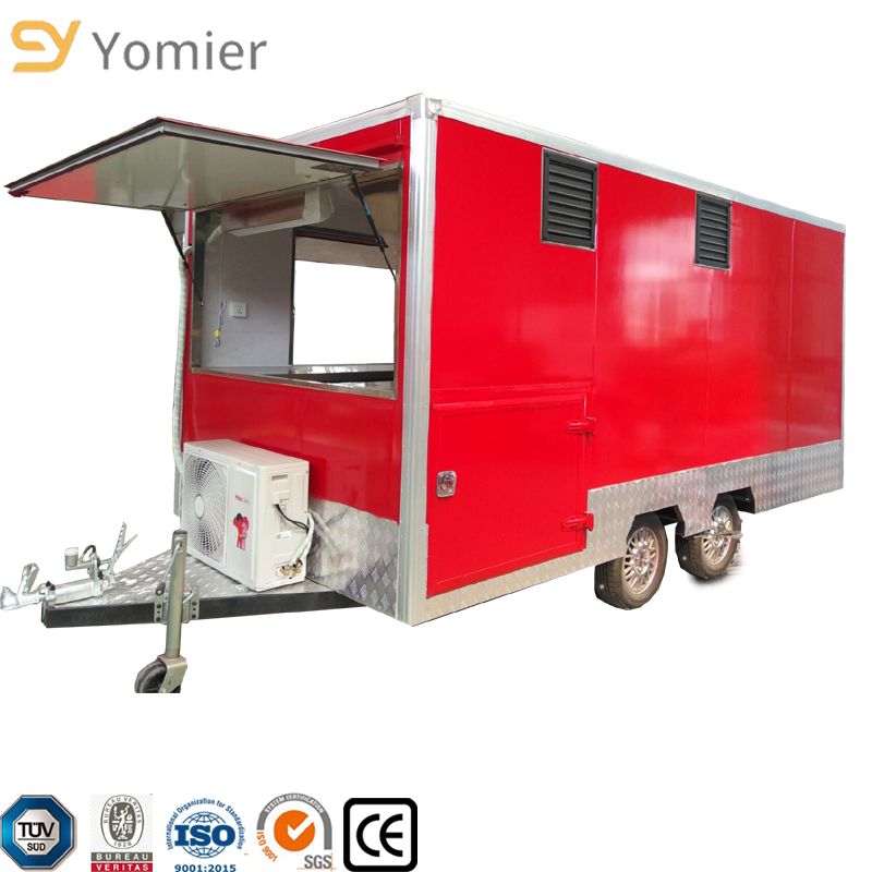 Commercial Street Mobile Fryer Food Cart , Food Restaurant Truck