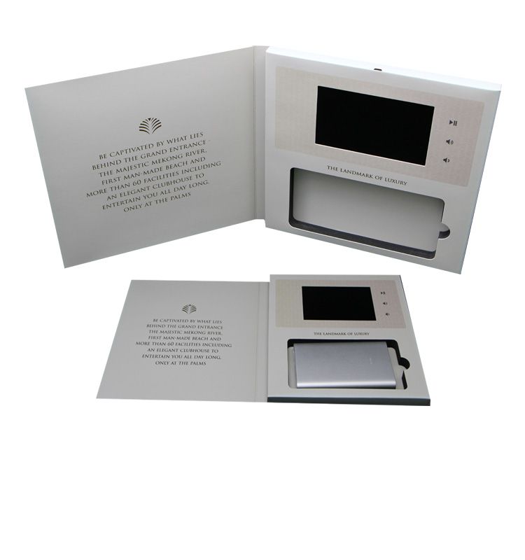 Latest 7 inch LCD Screen Video Booklet /Video Greeting Card for Birthday