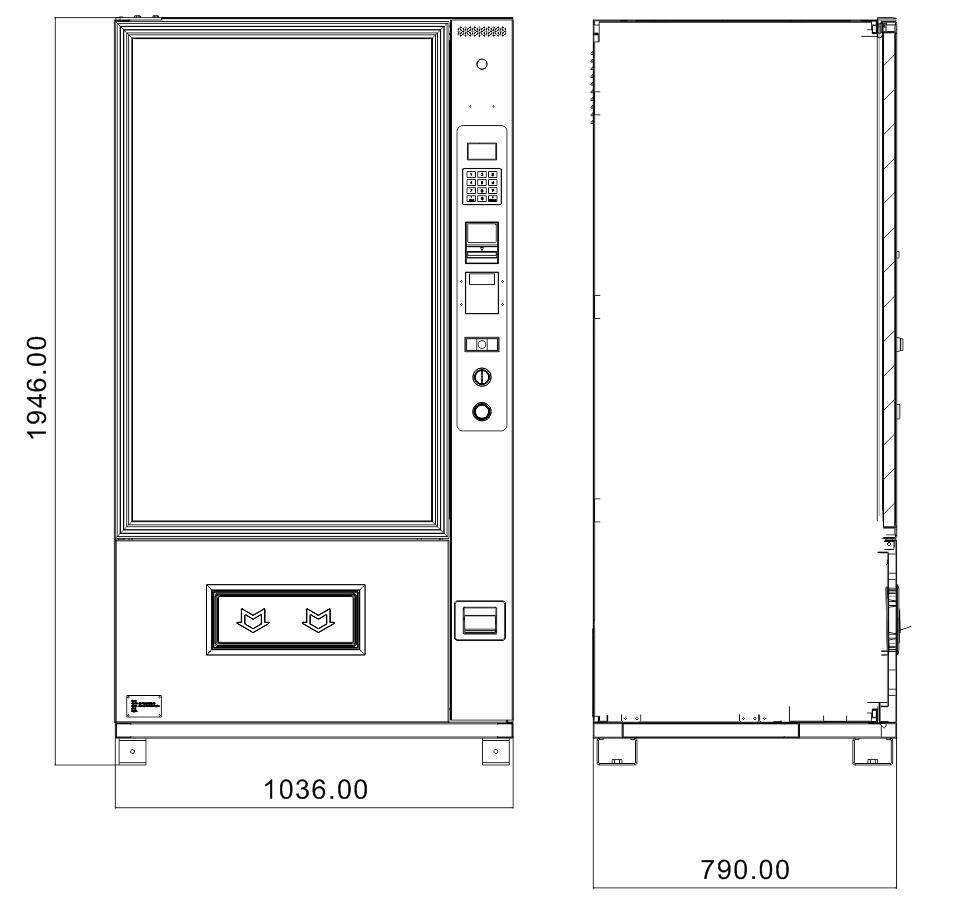 TCN 50 Inch Cold Drink Big Touch Screen Snack Vending Machine Malaysia