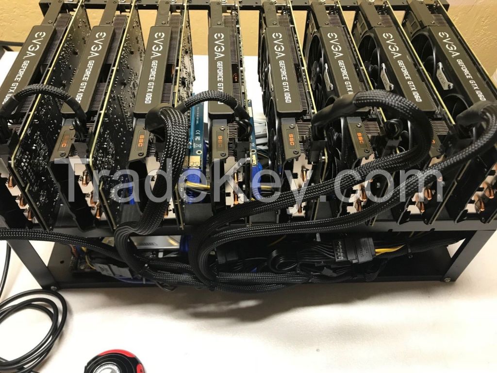 Ethereum, Monero +++ GPU Mining Rig BRAND NEW 185+ MH/s 8x GEFORCE GTX 1060 6GB