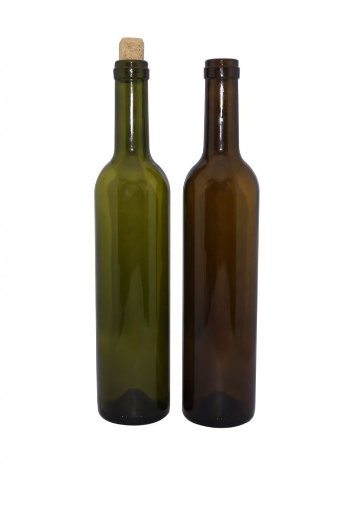 500ml Empty Amber Or Green Color Glass Wine Champagne Bottle With Cork Lid or Silicone Stopper