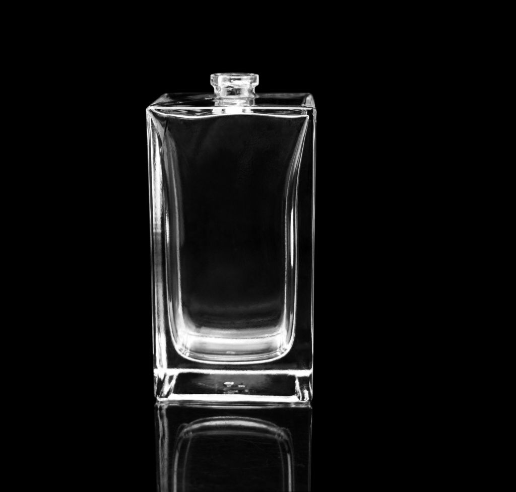 50ml crystal white material glass square perfume bottle for sale