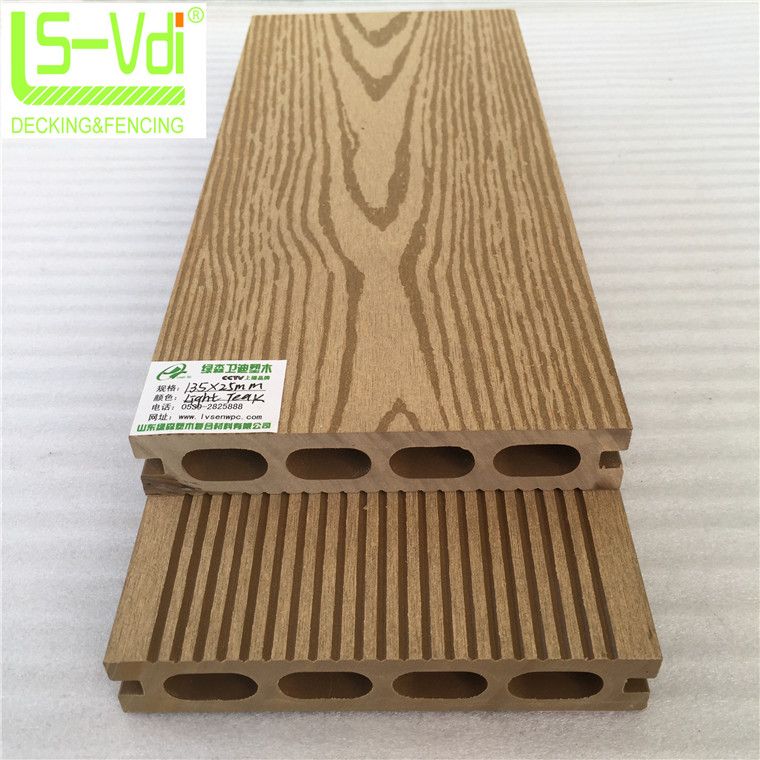 Crack resistant wood plastic composite solid wood floor tiles pine lumber for garage