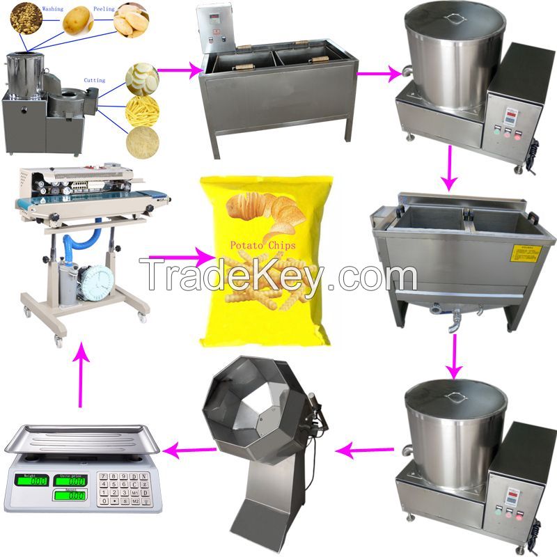 High Quality Low Price Potato Chips Making Machine, Potato Chips Making