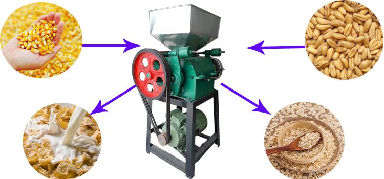 Wheat Beans Oats Corn Flake Flattening Making Machine