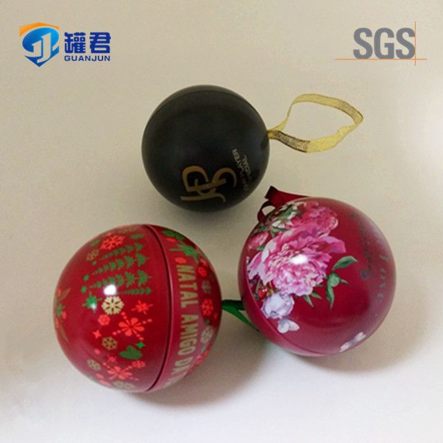 Ball Shaped Christmas Gift Packaging Tin Box