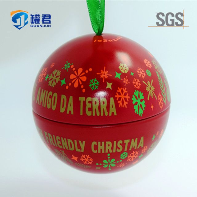 Ball Shaped Christmas Gift Packaging Tin Box