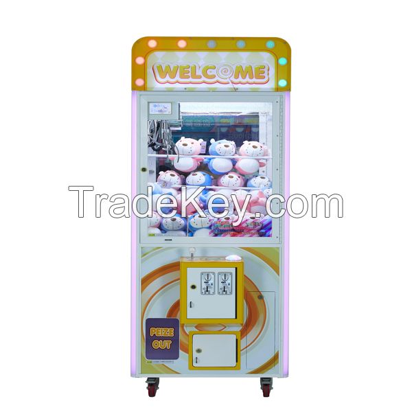 High quality hot sale four in one happy doll claw crane machine for sale