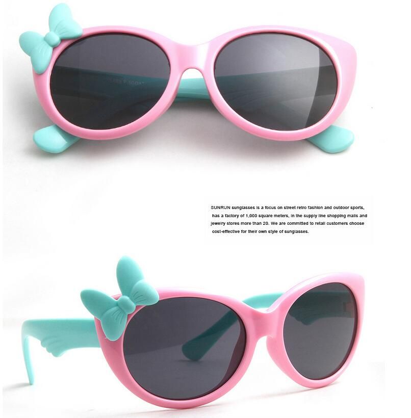 Butterfly Bowknot Kids Sunglasses Cartoon FDA CE UV400 Approved